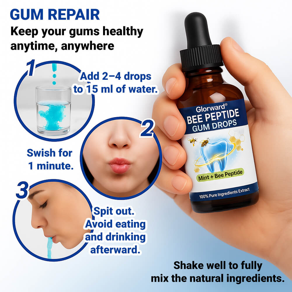 Glorward Dental treatment drops and a regular mouthwash