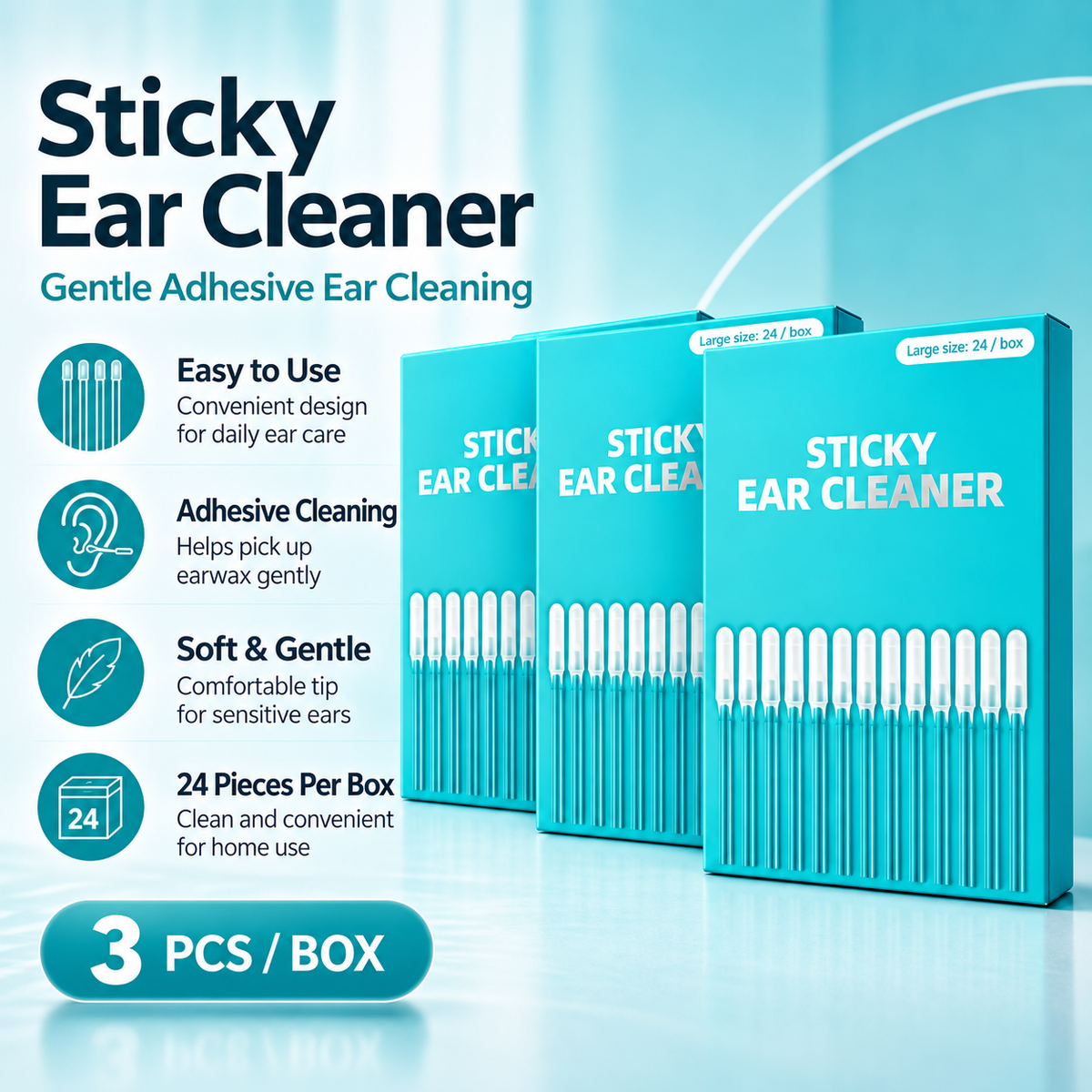 Sticky Ear Cleaning Sticks – Gentle & Effective Earwax Removal Tool